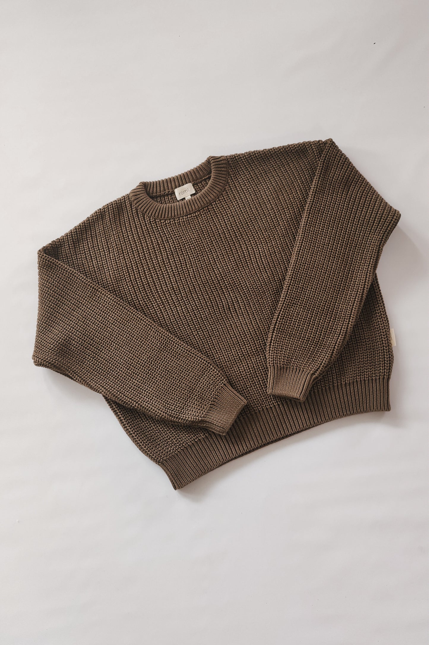 Women Chunky Knit Sweater | Coffee